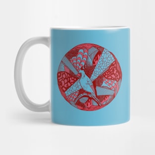 Pastel Tones Circle of The Northern Cardinal Mug